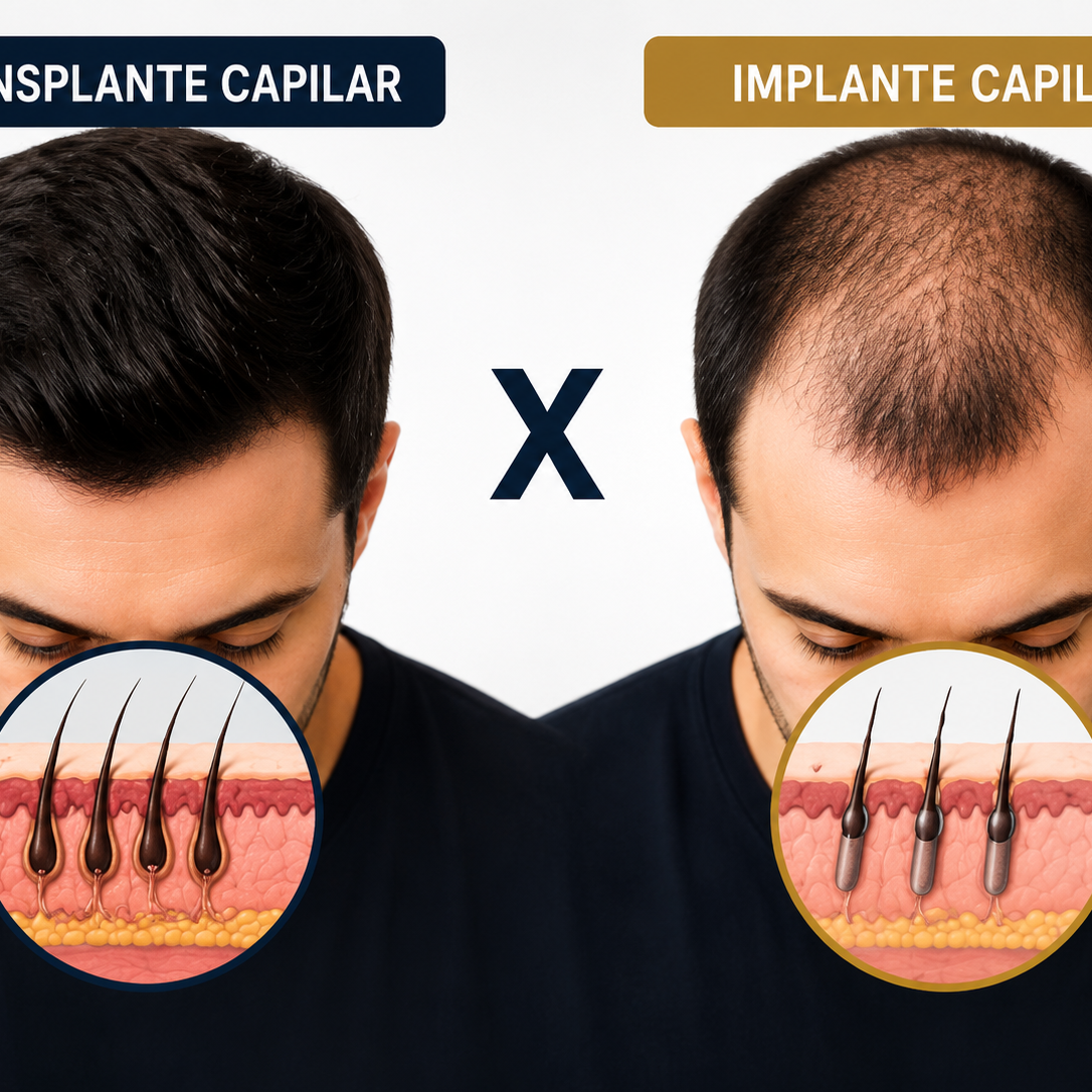diferença entre transplante e implante capilar