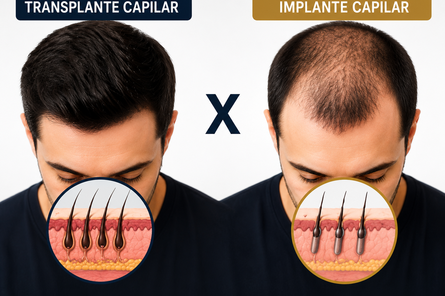diferença entre transplante e implante capilar